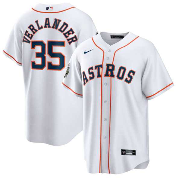 Men%27s Houston Astros #35 Justin Verlander White 2022 World Series Home Stitched Baseball Jersey->houston astros->MLB Jersey